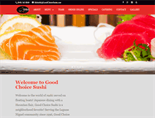 Tablet Screenshot of goodchoicesushi.com